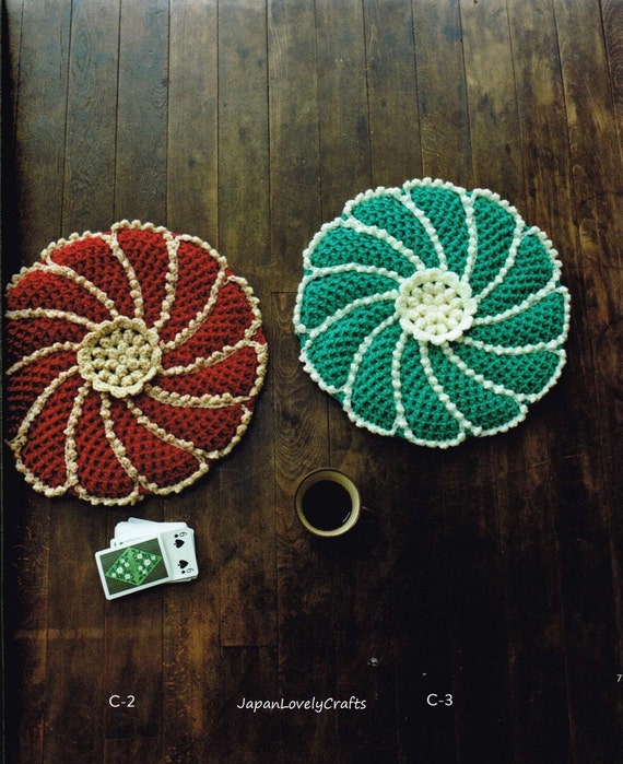 Cushion Patterns - Japanese Crochet Pattern Book, Floor Cushion, Stool Cushion Mat, Warm Winter ...