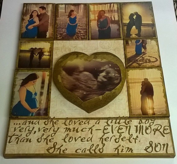 Custom made photo collage wood transfer pictures by HearttoCraft