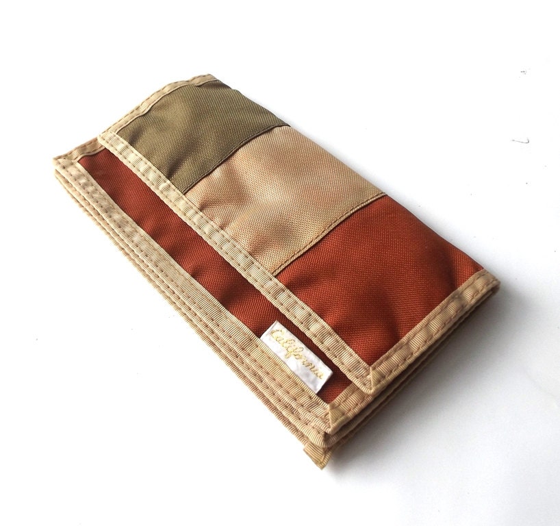 vintage 1970's velcro wallet nylon california by RecycleBuyVintage