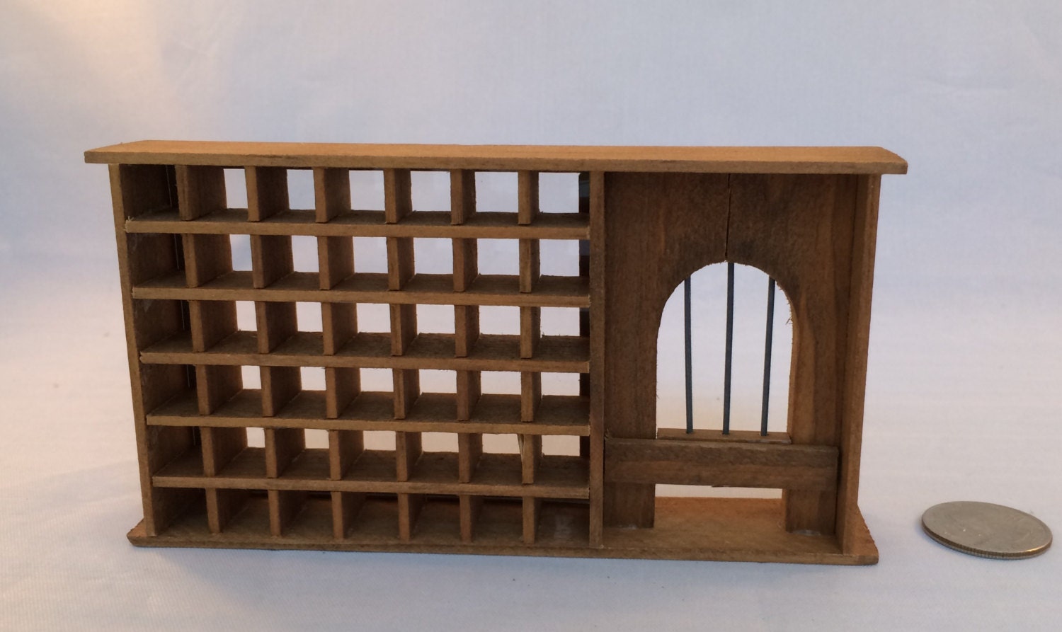 Miniature Post Office Window with Mail Box Slots Rare Hard to Find