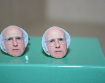 Larry David Cuff Links Seinfeld Curb Your Enthusiasm Celebrity Jewelry Cufflinks, for him, fathers day gift