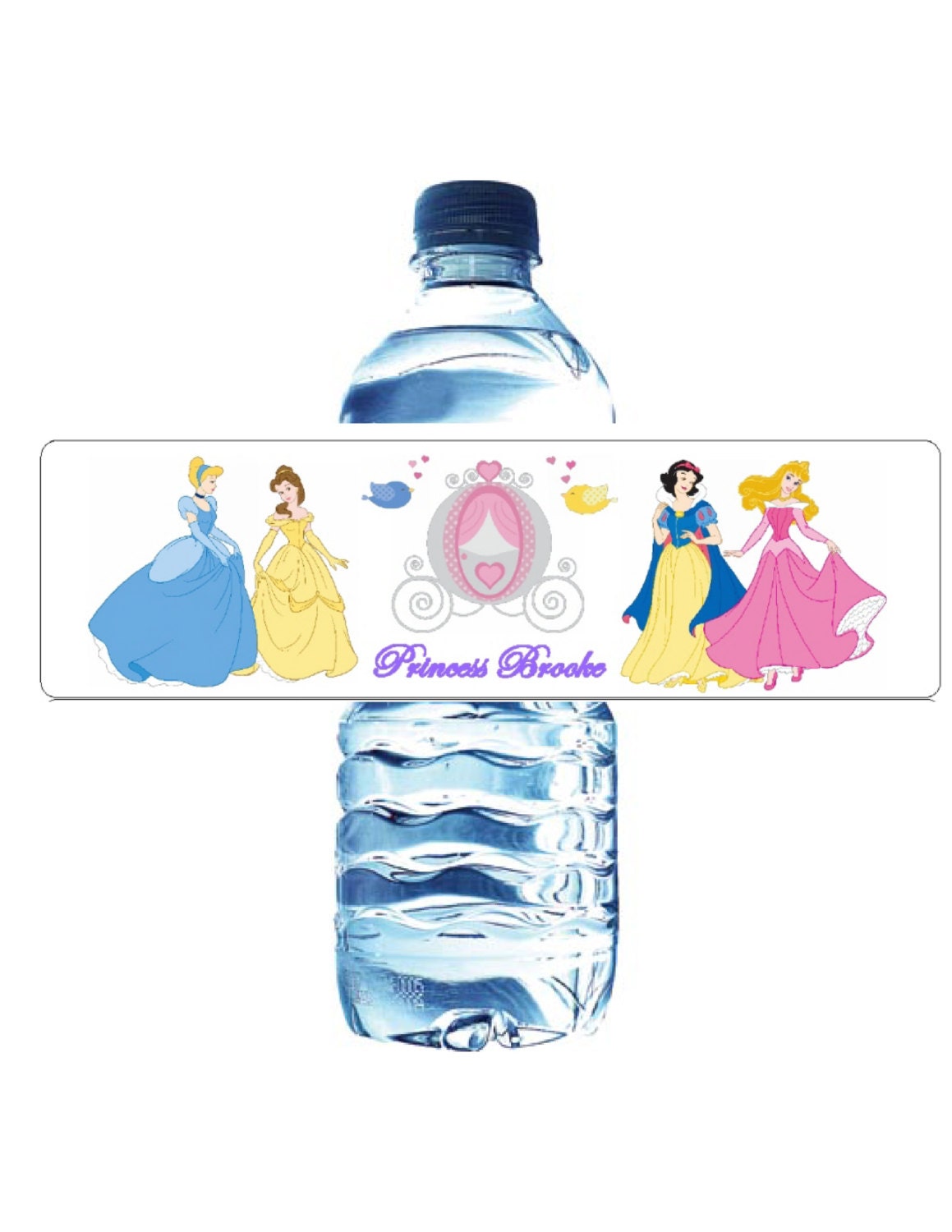 Disney Princess Water Bottle Waterproof Labelsbirthday baby
