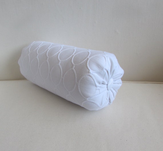 CAMEO WHITE bolster pillow 6x14 6x16 6x18 6x20 6x22