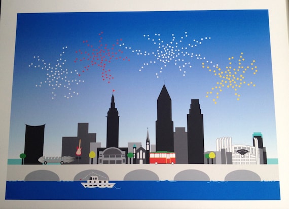 Cleveland Skyline print