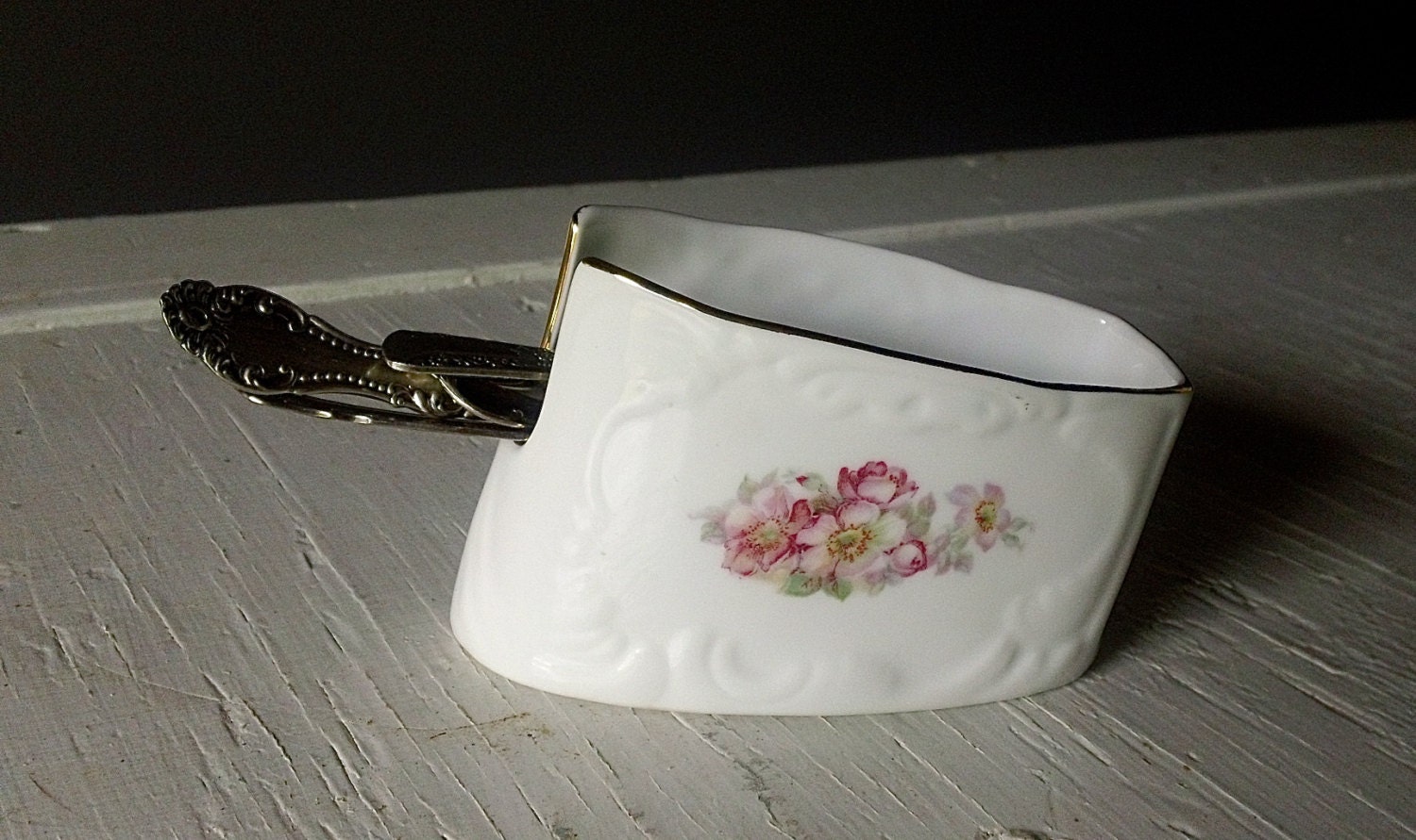 Vintage Porcelain SPOON Holder Haute Juice