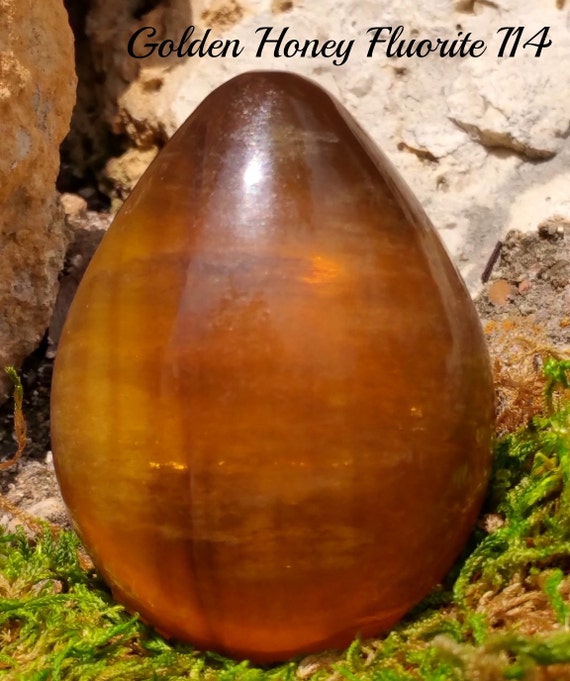 Yoni Egg Golden Honey Fluorite I14