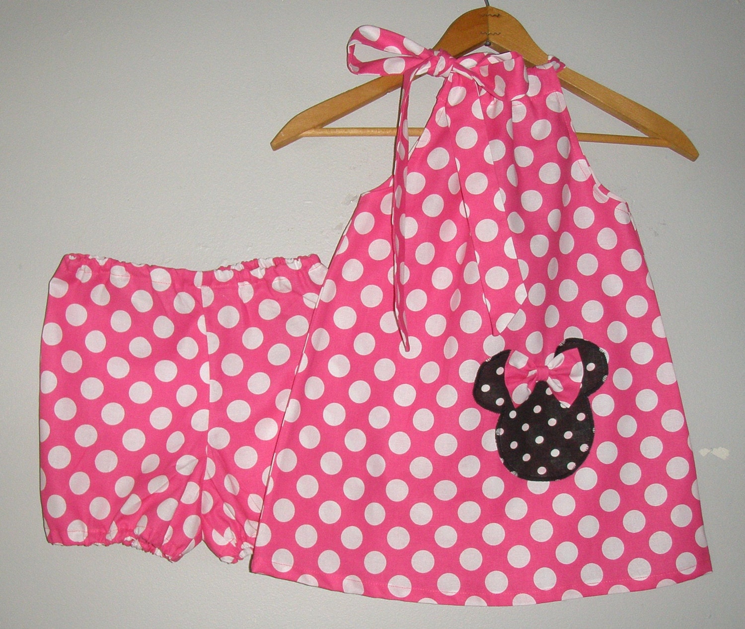 minnie Mouse pink polka dot Swing dress&matching panty sizes