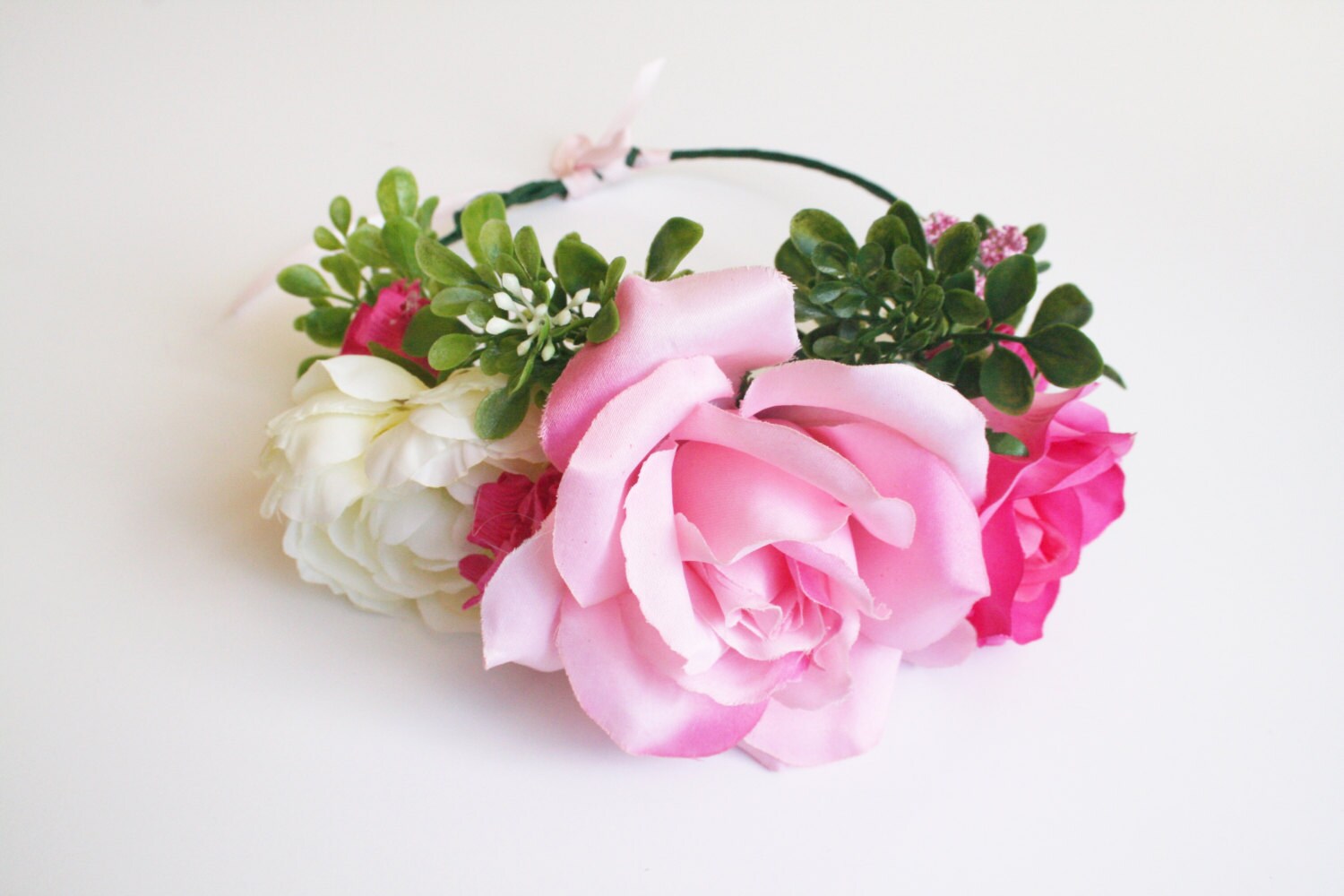 etsy flower Dining crown Kitchen pink &