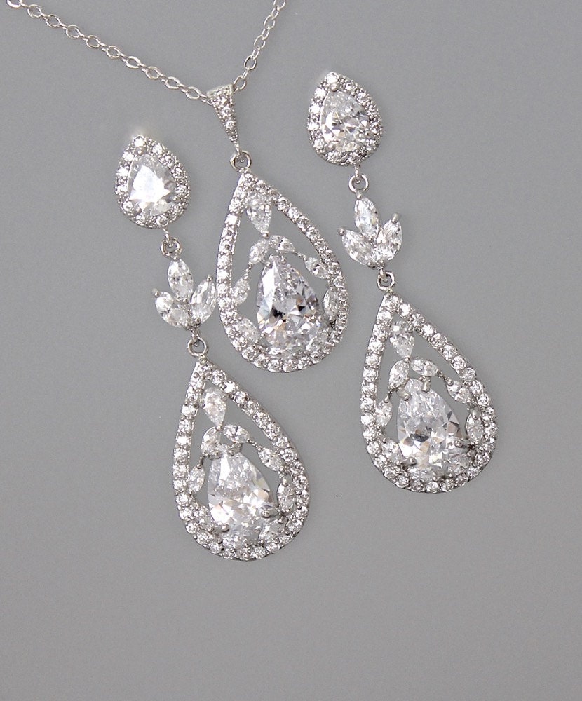 Crystal Jewelry Set Crystal Bridal Set Crystal Wedding 2478