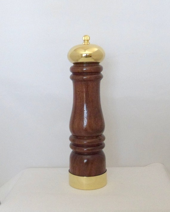 Handmade Pepper Mill Tall Pepper Mill 10 Inch Walnut by Quiltwear