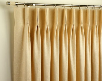 Custom duo pleat drapery panels