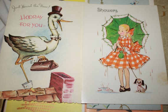 Lot of Vintage Greeting Cards by 3rdgenerationgypsy on Etsy