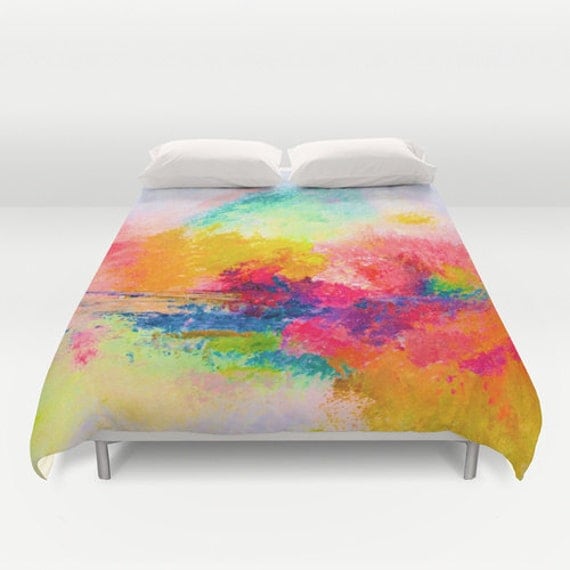 Colorful Abstract Painting Print Duvet Cover. A by TheArtwerks