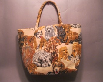 Margaret Smith Purse - 1960s Vintage Puppy Print Handbag