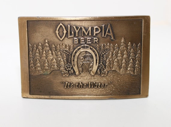 Olympia Beer Brass Belt Buckle