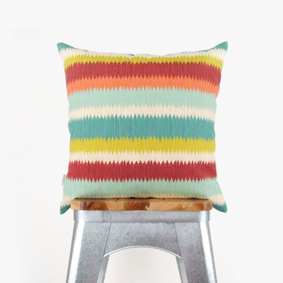 18x18 Striped Outdoor Pillow Case Cushion Cover Stripes in