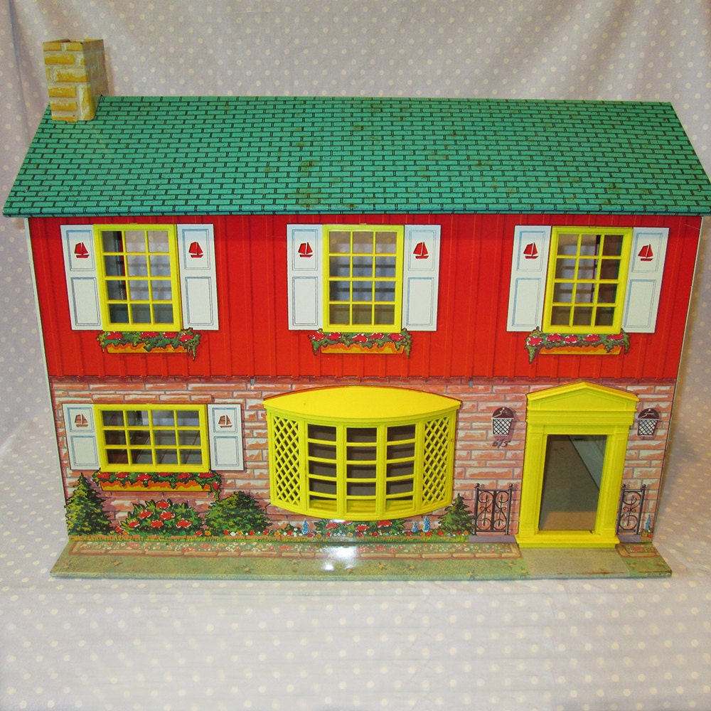 vintage tin dollhouse