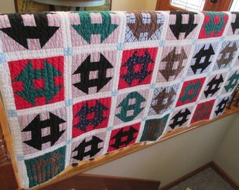 Vintage Hand Quilted Quilt