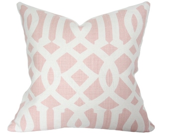 Imperial Trellis Blush Pillow Cover - Made-to-Order