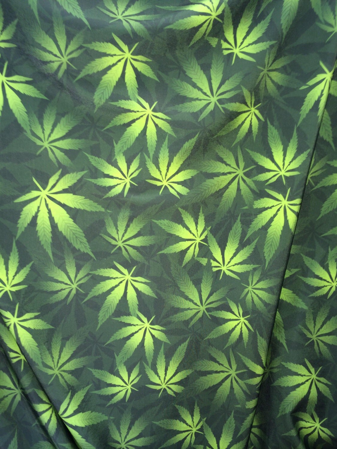 4Way Stretch Spandex Fabric Marijuana 420 Print