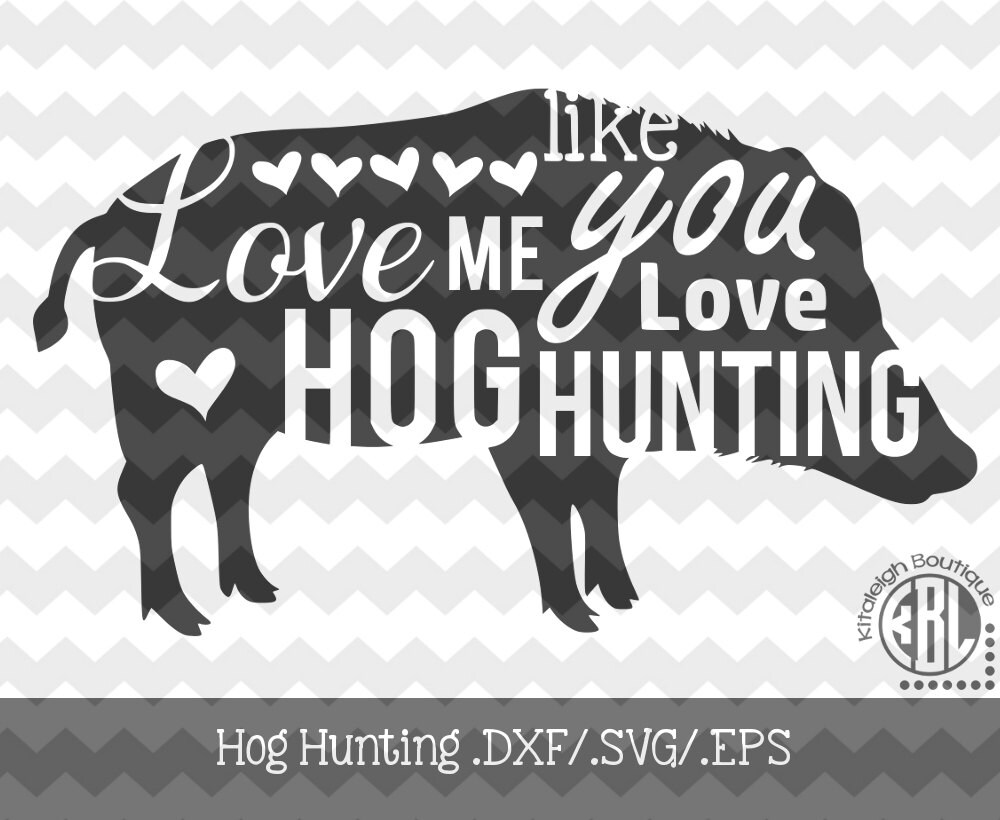 Download Hog Hunting Design .DXF/.SVG/.EPS Files for use with your