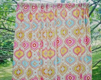 Nursery Blackout Curtains - Pink and Yellow - Blackout Curtains - Blackout