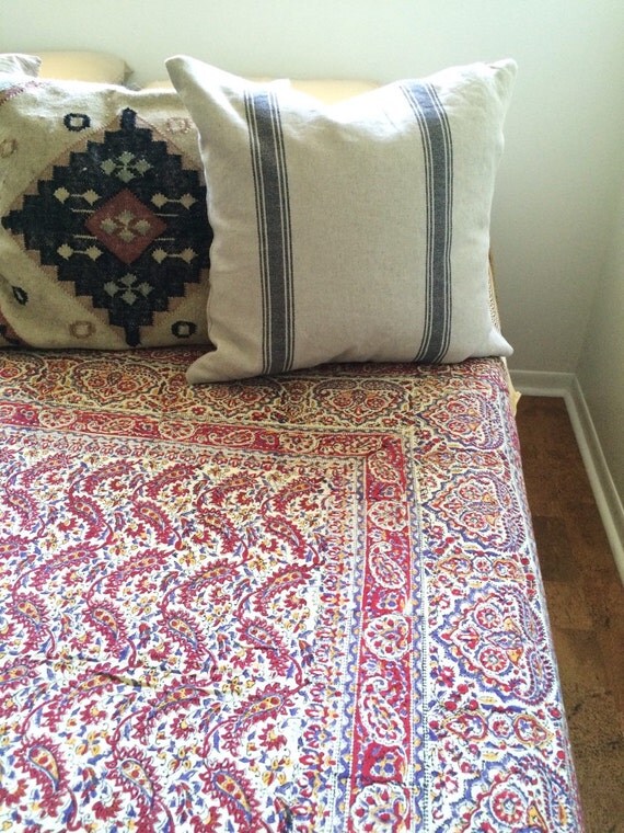 vintage India cotton blanket