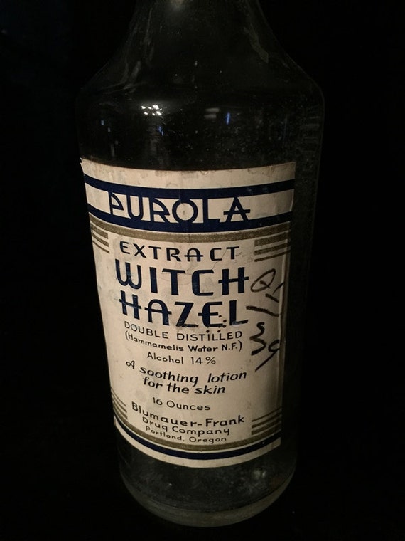 Vintage Witch Hazel bottle Purola at Gothic by GothicRoseAntiques