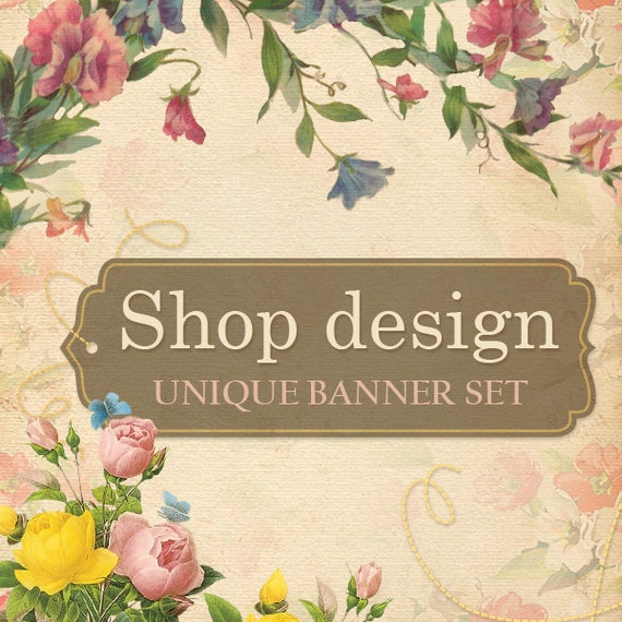 Etsy Banner Unique shop design - Avatar Custom Order Note Business ...