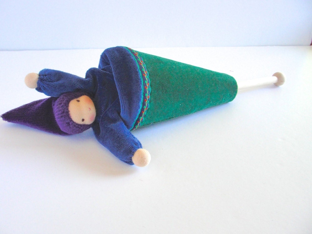 Popup puppet cone puppet peek a boo doll waldorf by fairyshadow
