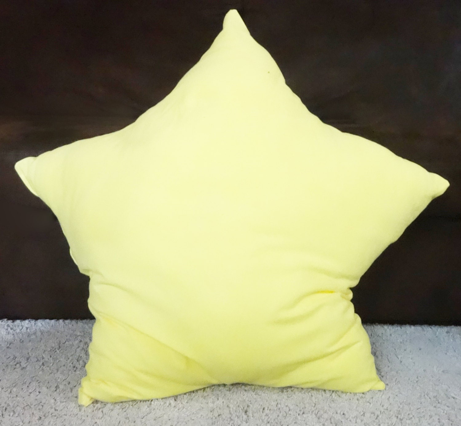 Star floor pillow yellow star pillow kids floor by LovebugHandmade