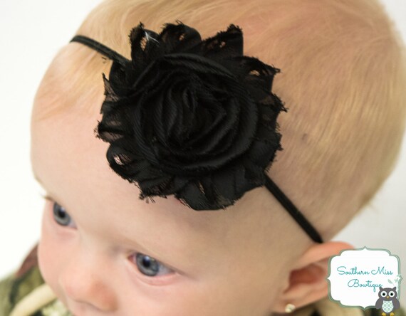 baby headband black shabby headband shabby by single shabby flower headband infant or by southernmissbows baby headband black shabby headband shabby by single shabby flower headband infant or by southernmissbows