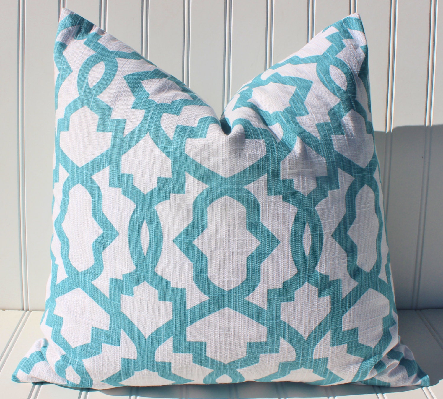 Blue Trellis Pillow Throw Pillow Decorative Pillow Blue