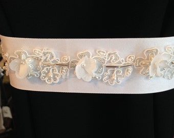 Hand Beaded Wedding Dress Belt/sash