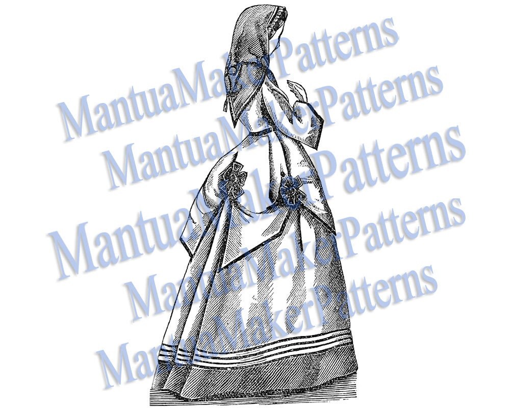Victorian Dress Engraving Instant Digital Download 1871 9