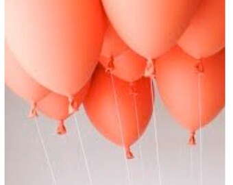 Coral Balloons 11 inch Latex Balloons / 8 Pack / Photo Props Weddings Birthdays Bridal Shower Baby Shower