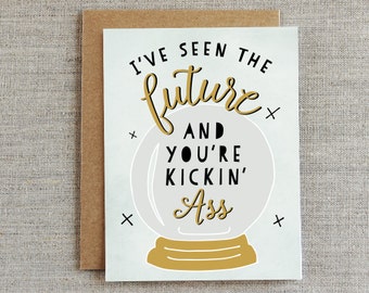 Funny Graduation Card, Encouragement Card, Graduate Card, Grad Card, New Job Card, Friendship Card, Funny Card, Humor Card