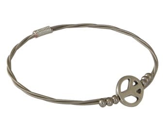 Peace Guitar String Bangle