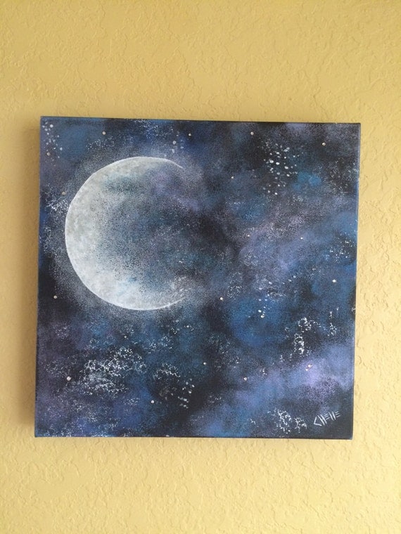 Moon Galaxy Painting