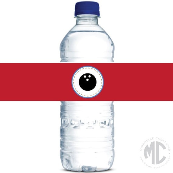Customizable Water Bottle Labels / Napkin Rings -- Retro Bowling Collection -- Mirabelle Creations Il_570xn