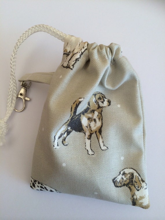Dog poop bag holder fabric handmade organiser by SunnyBunnyCraft