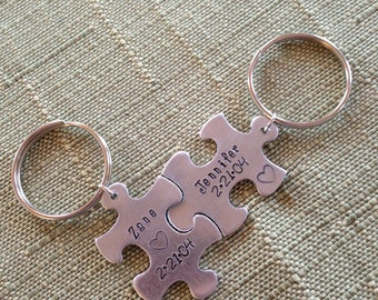 Puzzle Piece Keychains