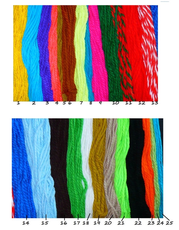 SPECIAL ORDER Your Color Pick Yarn Hair Ribbons by GetLuckyGals