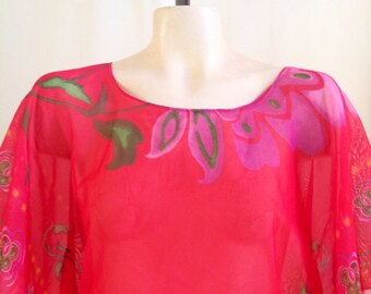 75% OFF Recycled Sari Top/Swim Cover Up