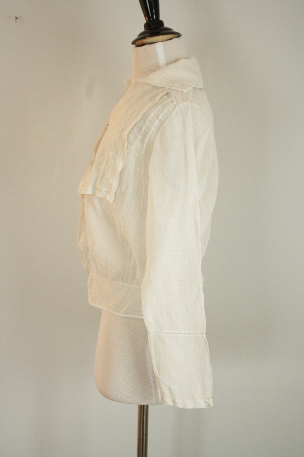 1910s 1920s blouse antique white cotton blouse by 1932vintage