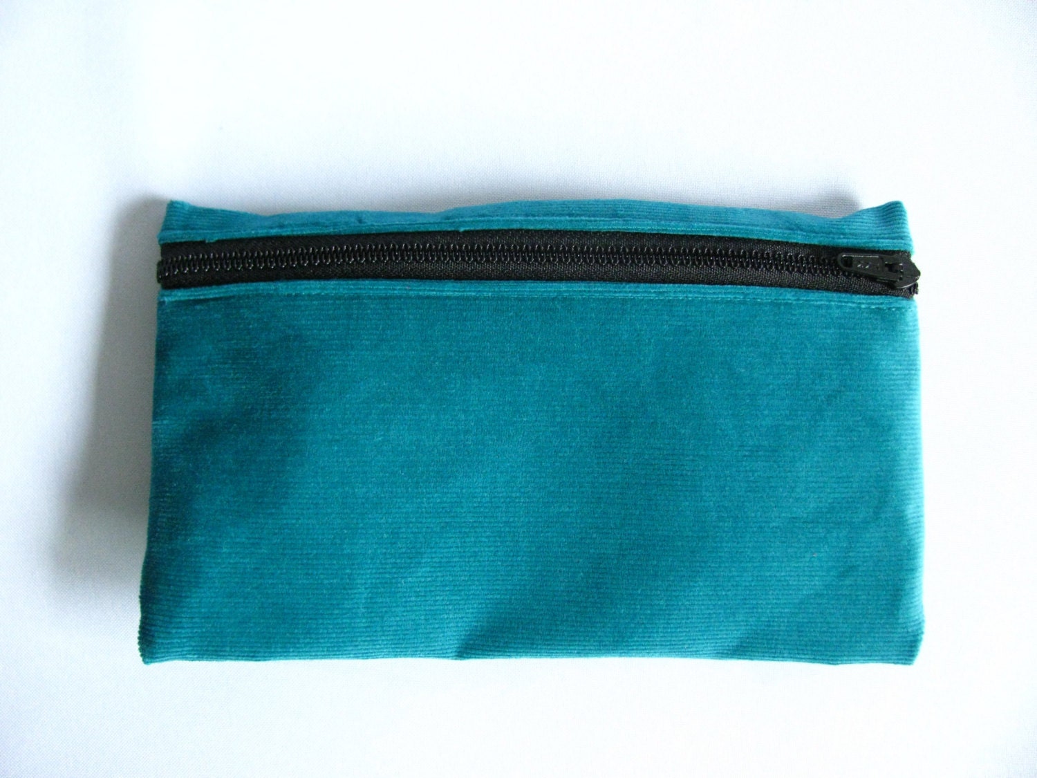 Large Pouch Teal cotton corduroy