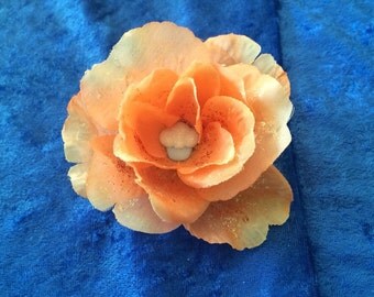 Peachy and Sweet Hair Flower with Darling Cupcake Rockabilly Pinup retro