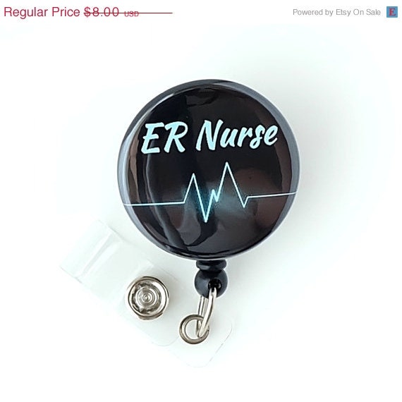 Nurse Badge Reel Emergency Room Rn Retractable ID Badge
