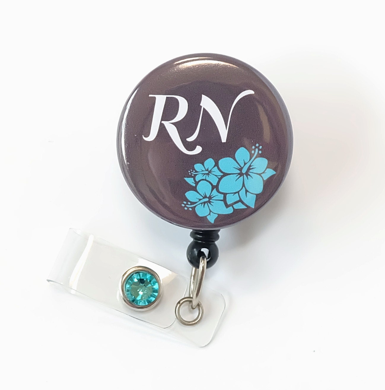 RN Badge Reel Retractable ID Badge Holder Nurse Badge Clip