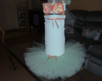 Ariel Mermaid Costume Flower Girl Tutu Dress